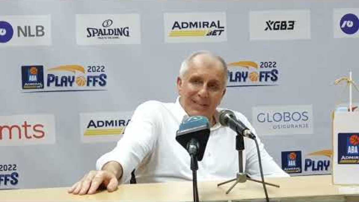 Željko Obradović posle 3.utakmice Partizan - Crvena zvezda