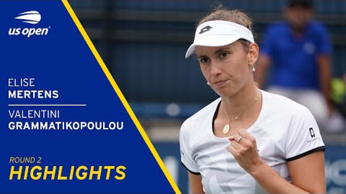 Elise Mertens vs Valentini Grammatikopoulou Highlights | 2021 US Open Round 2