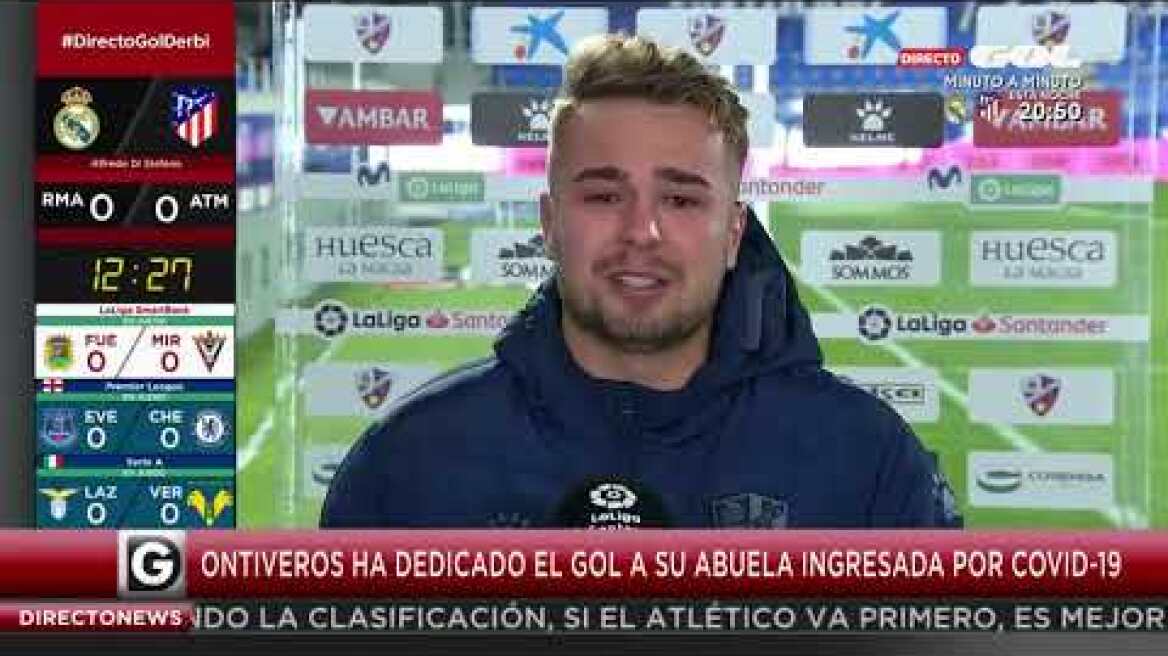 Ontiveros ROMPE A LLORAR tras dedicarle el gol a su abuela hospitalizada por COVID-19