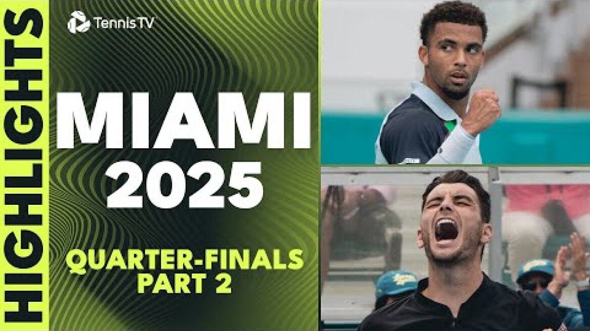 Fils Faces Mensik; Djokovic, Fritz & Berrettini Feature | Miami Quarter-Final Highlights Part 2