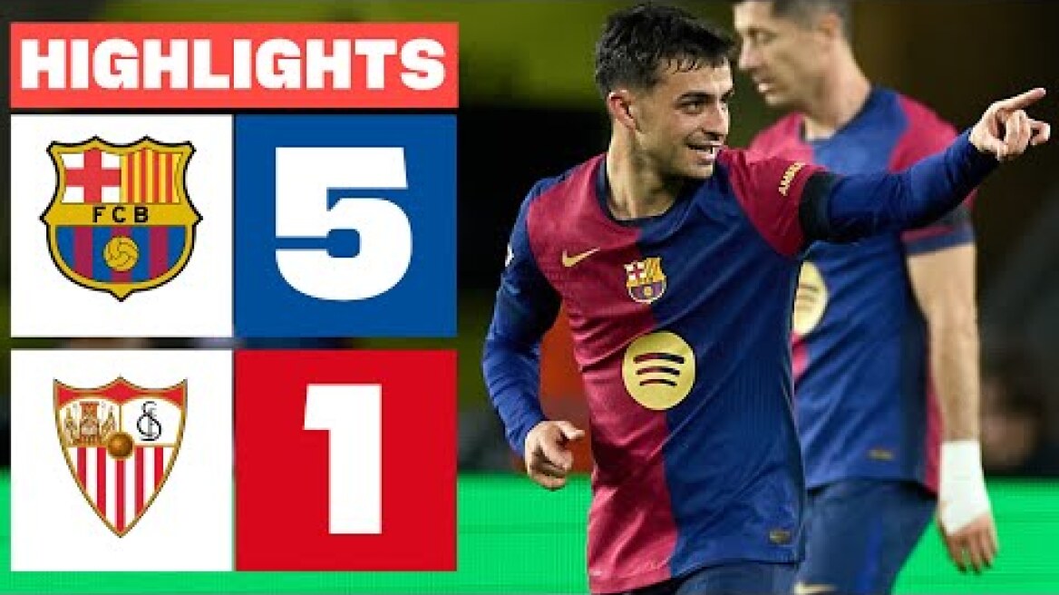 FC BARCELONA 5 - 1 SEVILLA FC I RESUMEN LALIGA EA SPORTS