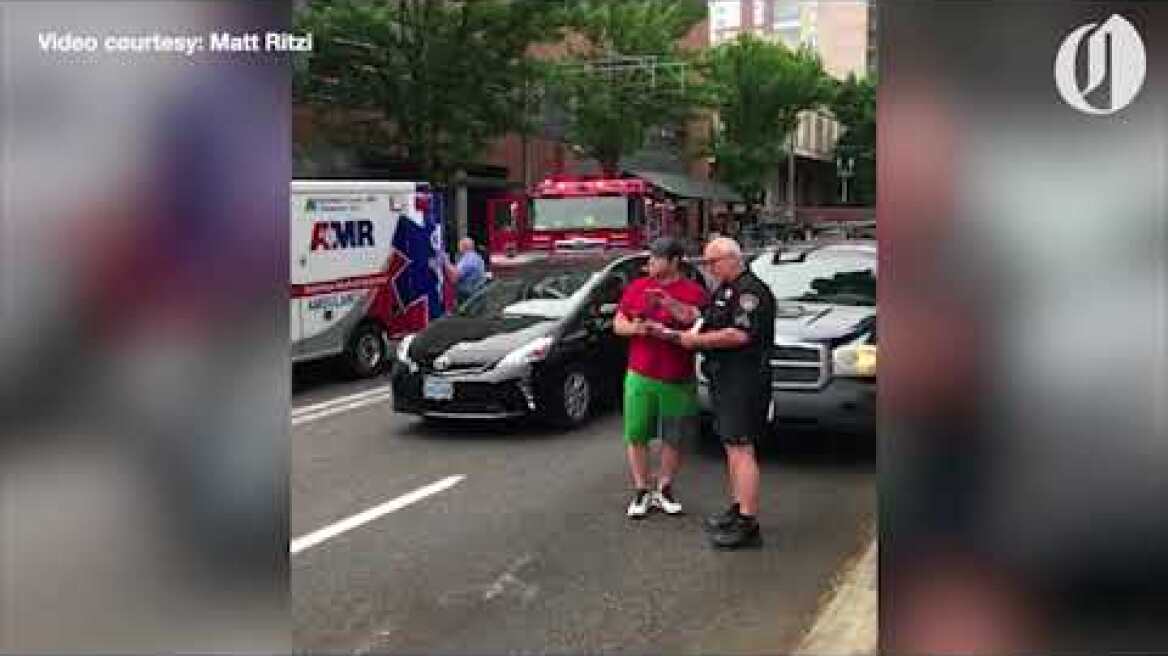 GRAPHIC WARNING: Scene of apparent hit-and-run in downtown Portland