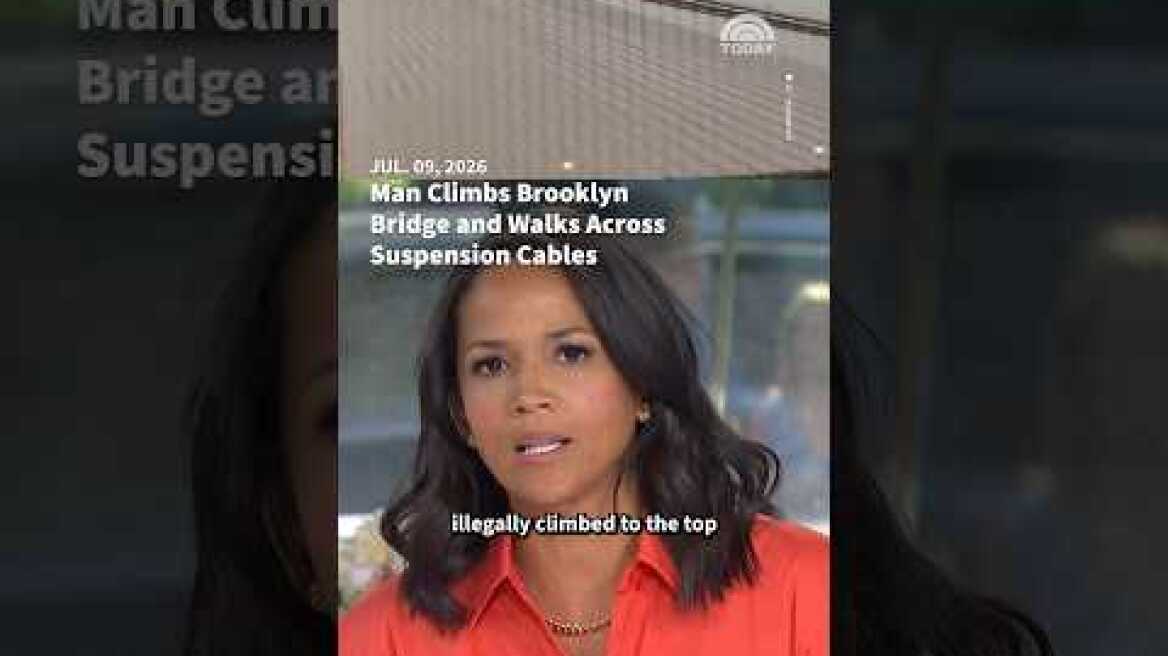 Man Climbs Brooklyn Bridge and Walks Across Suspension Cables