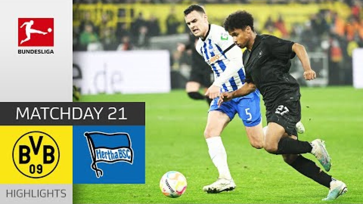 Borussia Dortmund - Hertha BSC 4-1 | Highlights | Matchday 21 – Bundesliga 2022/23