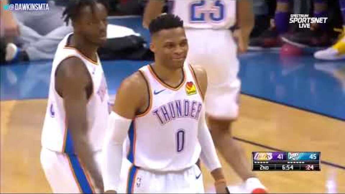 Russell Westbrook (20 Pts, 20 Reb, 21 Ast) Triple-Double Highlights HD | Thunder def. Lakers 119-103
