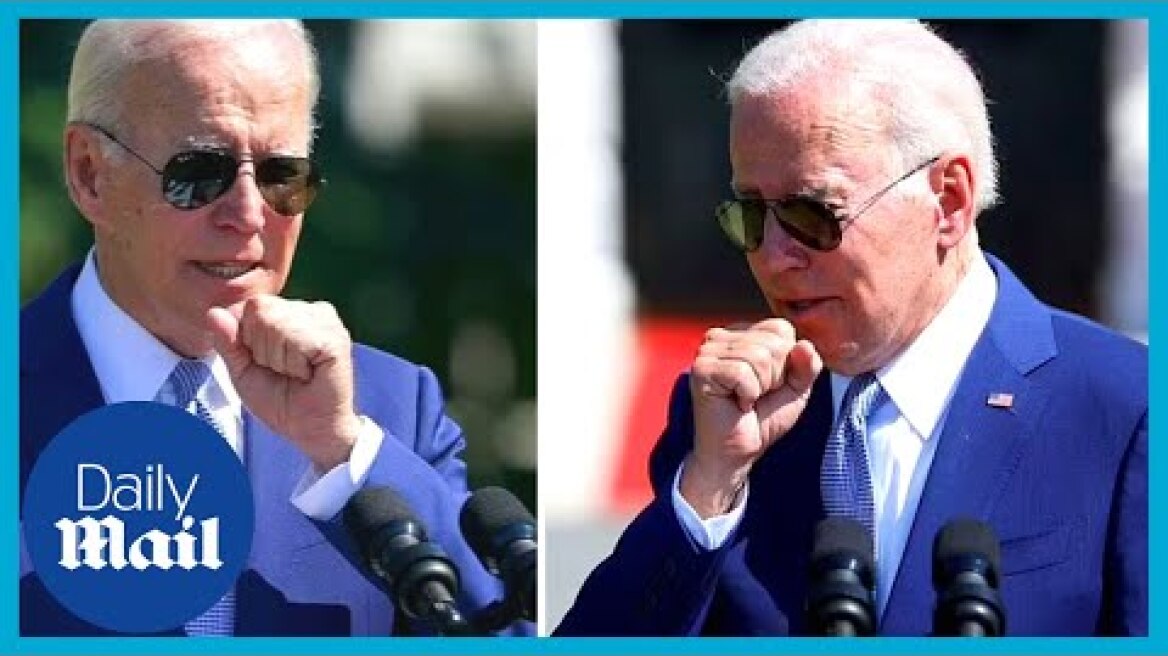 Biden coughs MULTIPLE times during CHIPS speech four days after Covid
