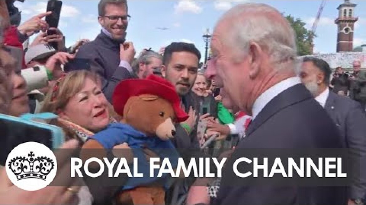 King and Prince of Wales Meet People in Lying-in-State Queue