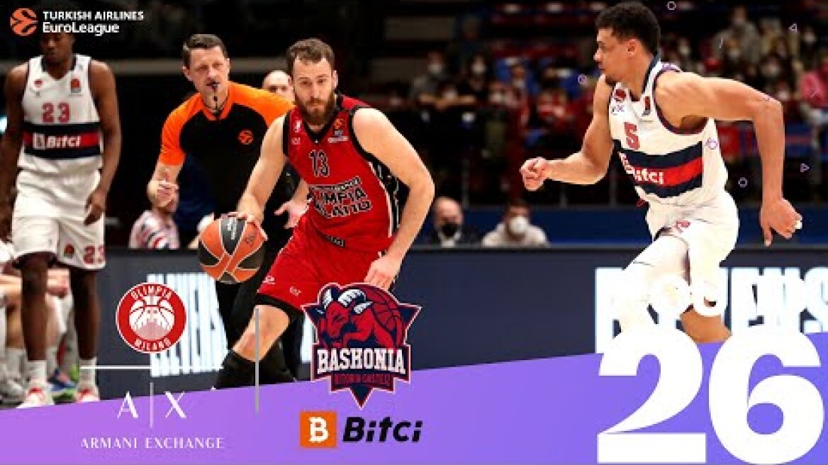 Milan runs past Baskonia! | Round 26, Highlights | Turkish Airlines EuroLeague