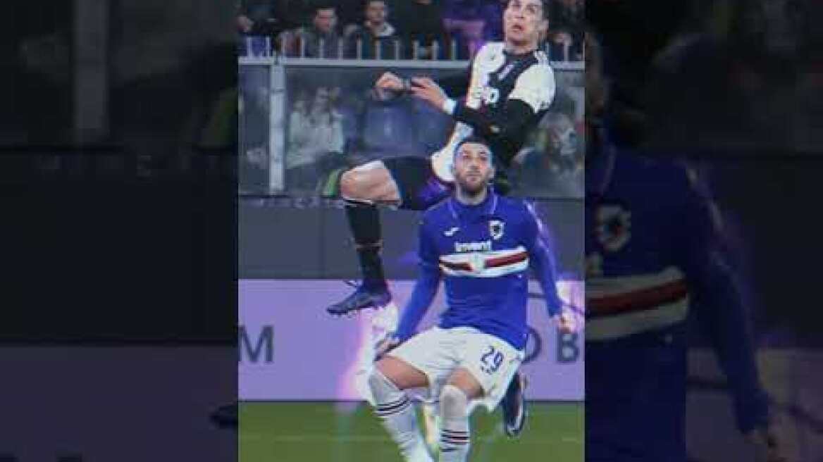Ronaldo Header Vs Sampdoria | Aesthetic Edit | Whatsapp Status #shorts #cr7 #juventus