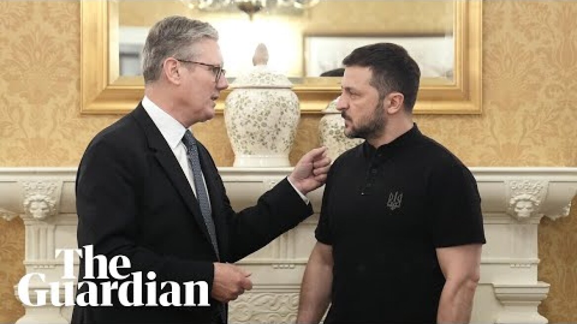 Keir Starmer meets Volodymyr Zelenskiy at Nato summit in Washington