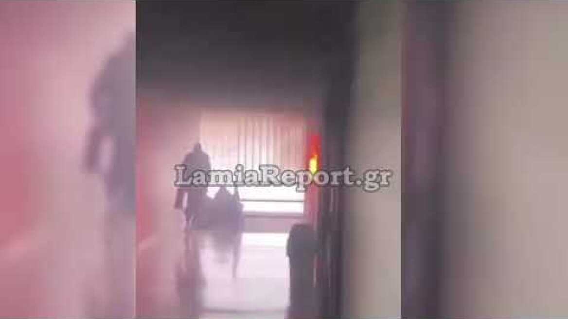 LamiaReport.gr: Φωτιά στο ΕΠΑΛ Αταλάντης