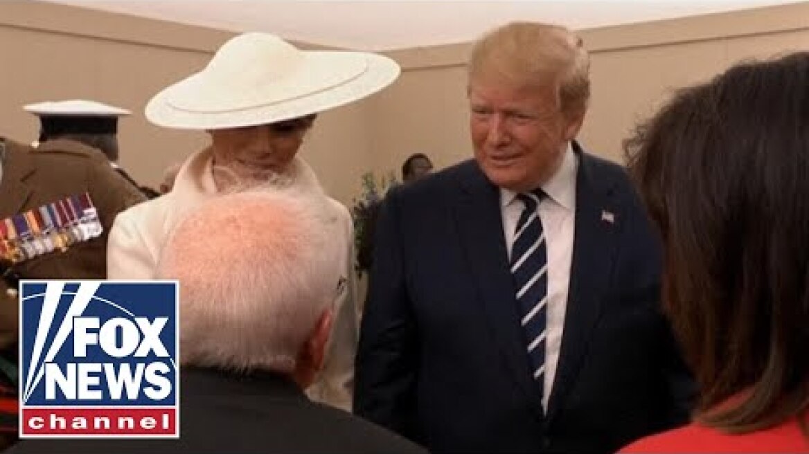 Trump jokes with D-Day veteran who flirted with Melania