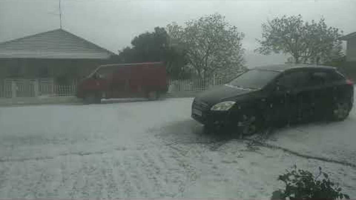 Συκιά Ημαθίας χαλάζι