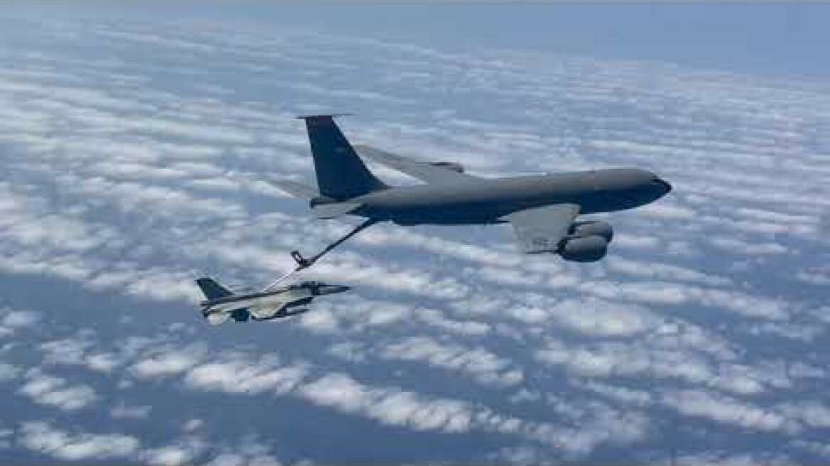 Συνεκπαίδευση Μαχητικών της ΠΑ με KC 135 της USAF και Ε 3A AWACS του ΝΑΤΟ