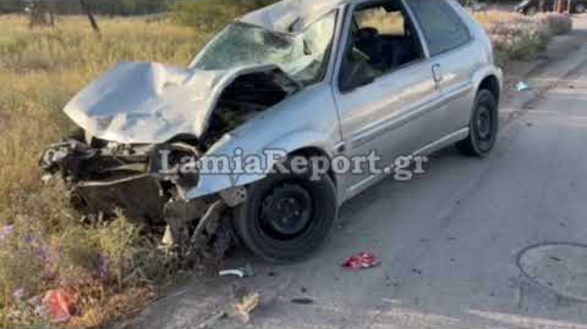 Τροχαίο στον παράδρομο στην είσοδο της Λαμίας