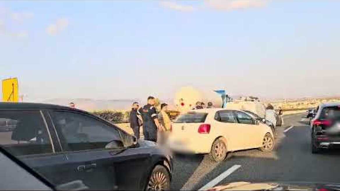 Εθνική Οδός Αθηνών - Κορίνθου: Κίνηση μετά από καραμπόλα 10 οχημάτων