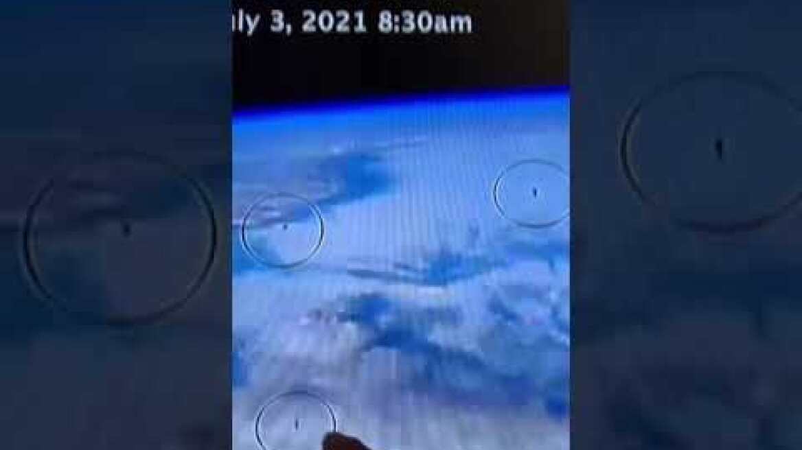 Small Fleet of Mysterious Black Objects Above the Earth
