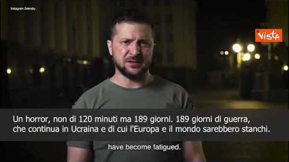 Zelensky al Festival di Venezia: "Viviamo in un horror, non di 120 minuti ma di 189 giorni"
