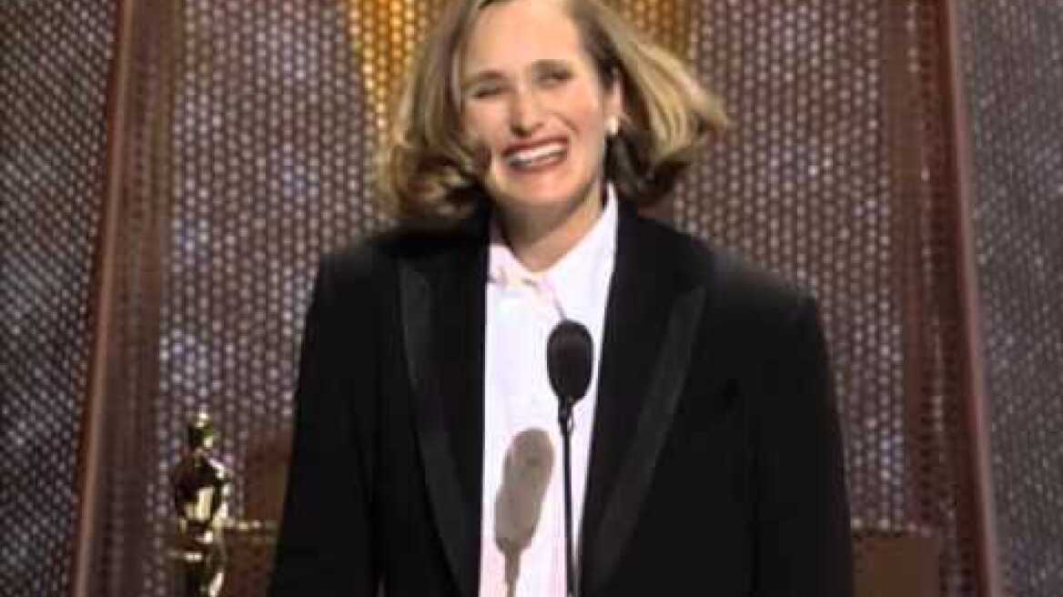 Jane Campion winning Best Original Screenplay for "The Piano"