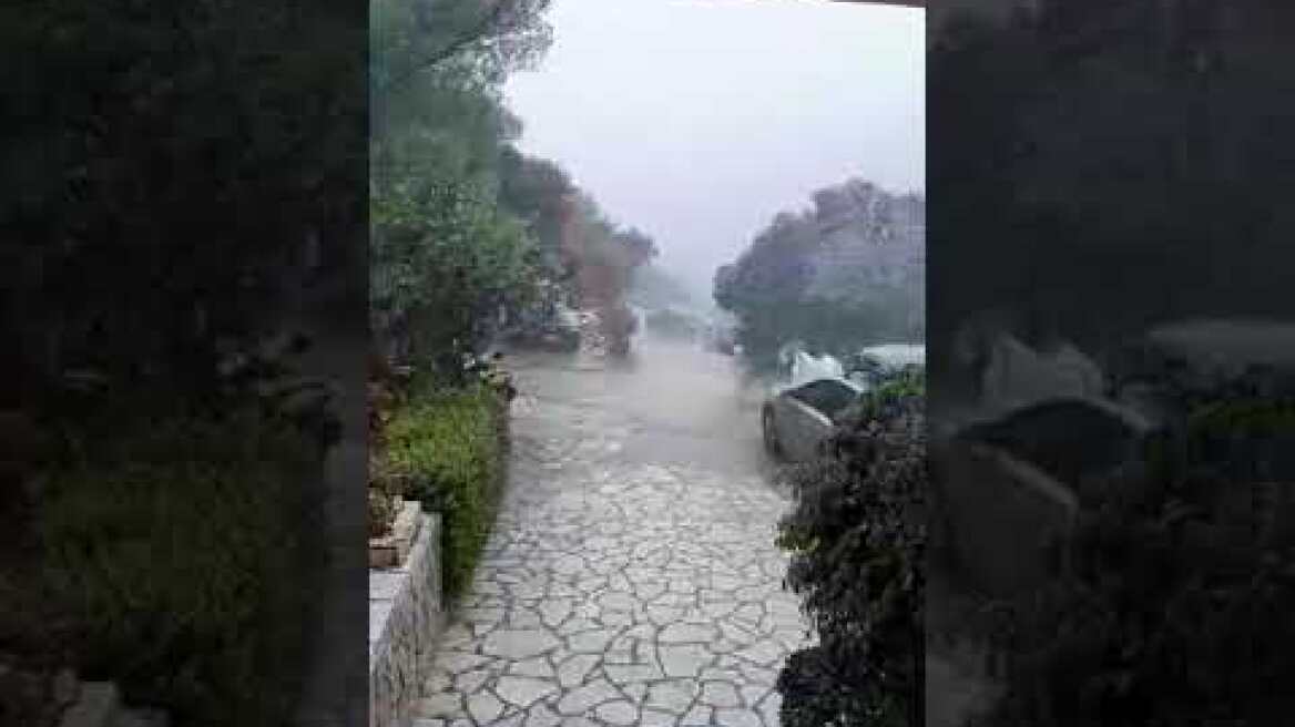 Ισχυρή καταιγίδα στην Ιθάκη (1)