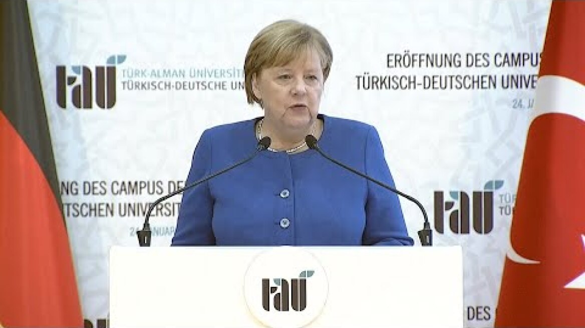 Merkel and Erdogan inaugurate Turkish-German university in Istanbul | AFP