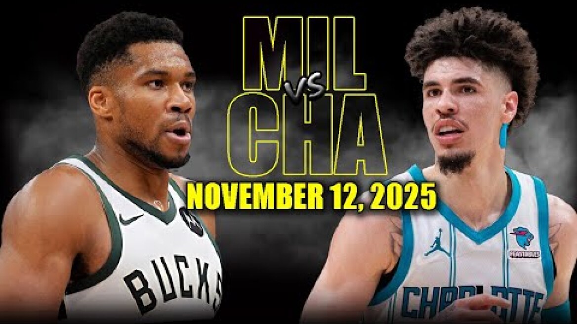 Milwaukee Bucks vs Charlotte Hornets Full Game Highlights - November 12, 2025 | NBA Season