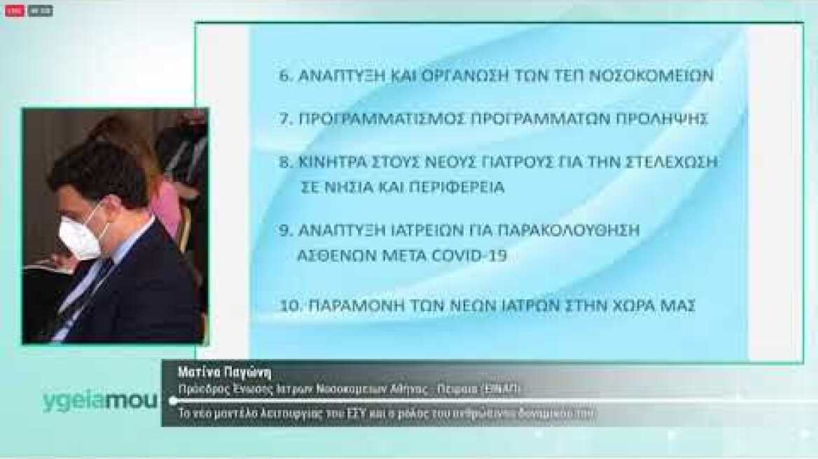 Συνέδριο ygeiamou.gr - Ματίνα Παγώνη - Πρόεδρος ΕΙΝΑΠ