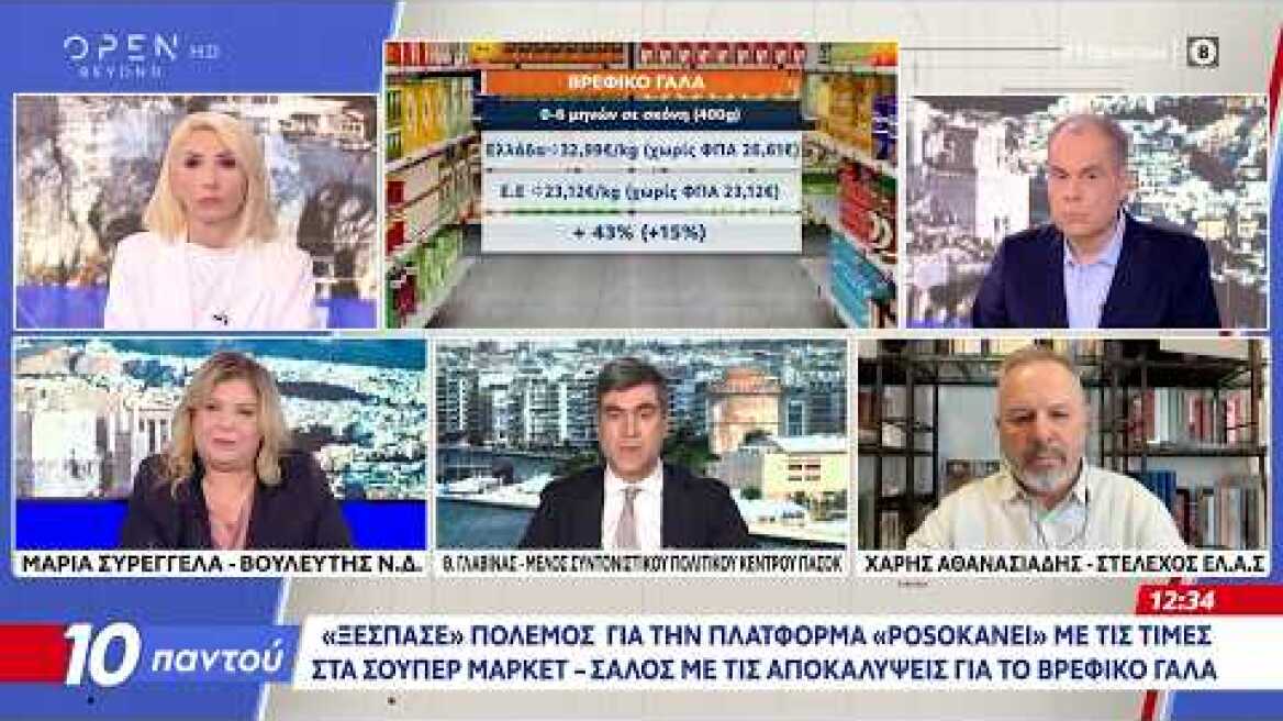 Πολιτική αντιπαράθεση Συγγερέλα, Γλαβίνας και Αθανασιάδης για την πλατφόρμα «posokanei» | OPEN TV