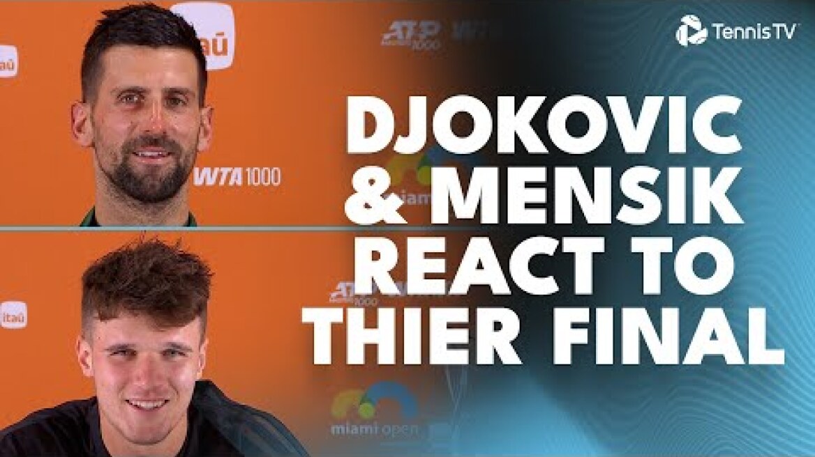 Novak Djokovic & Jakub Mensik React To 2025 Miami Final 🗣️