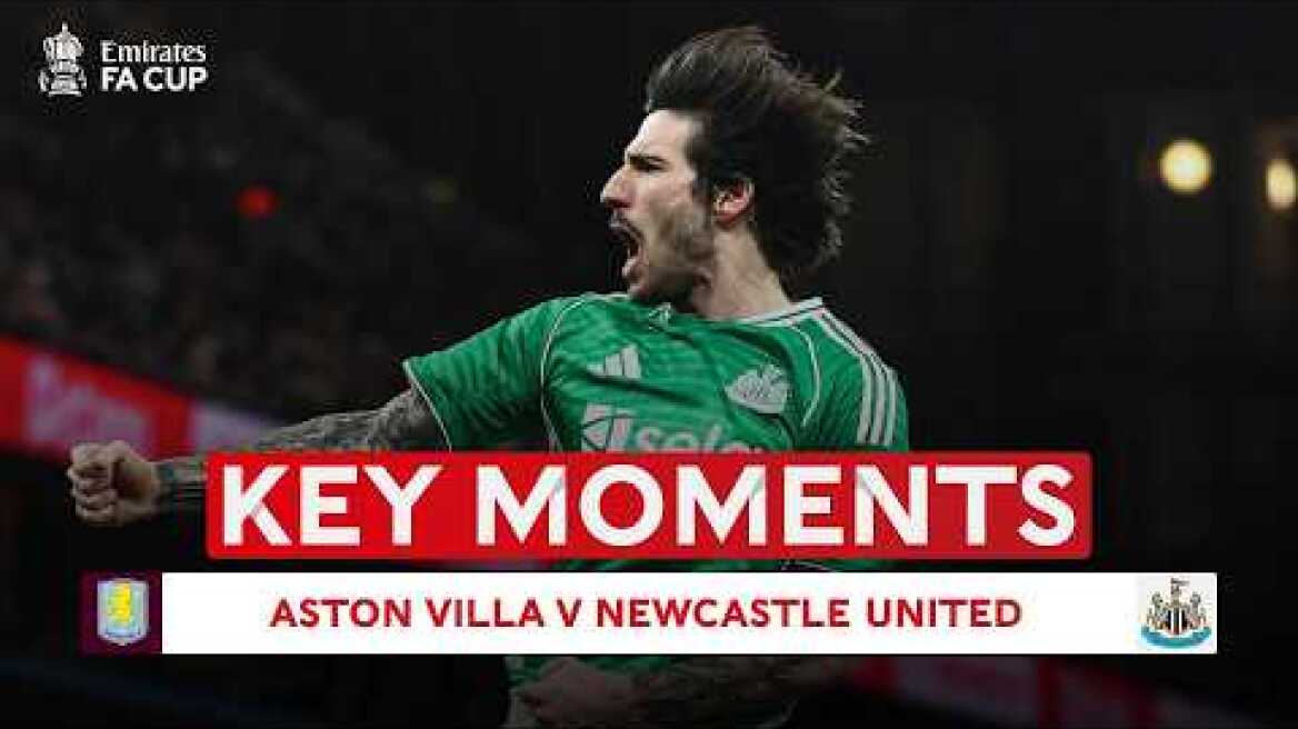 Aston Villa v Newcastle United | Key Moments | Fourth Round | Emirates FA Cup 2025-26