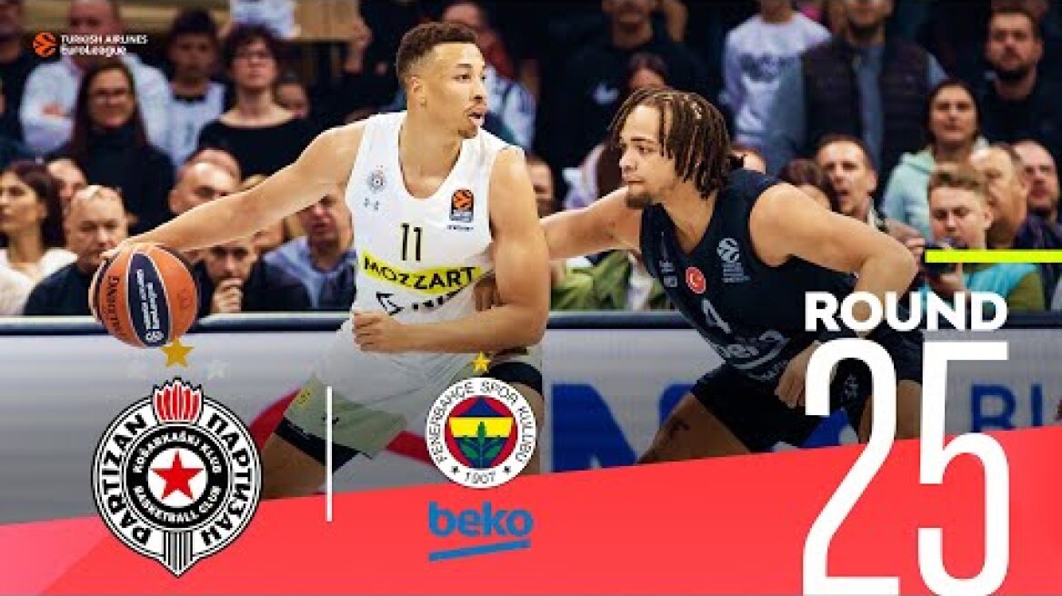 Fenerbahce edges Partizan on the road! | Round 25, Highlights | Turkish Airlines EuroLeague