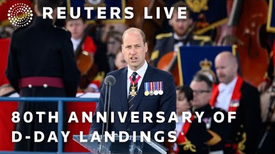 LIVE: Prince William and Canada’s Prime Minister Justin Trudeau mark 80th anniversary of D-Day