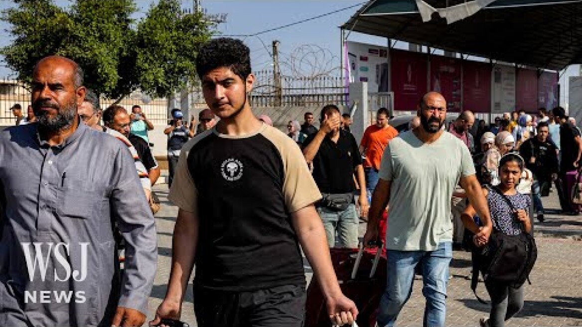 Rafah Crossing Opens to Foreigners, Some Wounded Palestinians | WSJ News