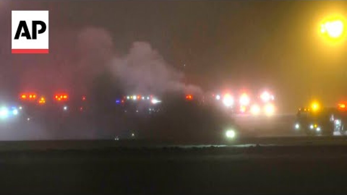 Private jet with 8 aboard crashes on takeoff in Maine, FAA says