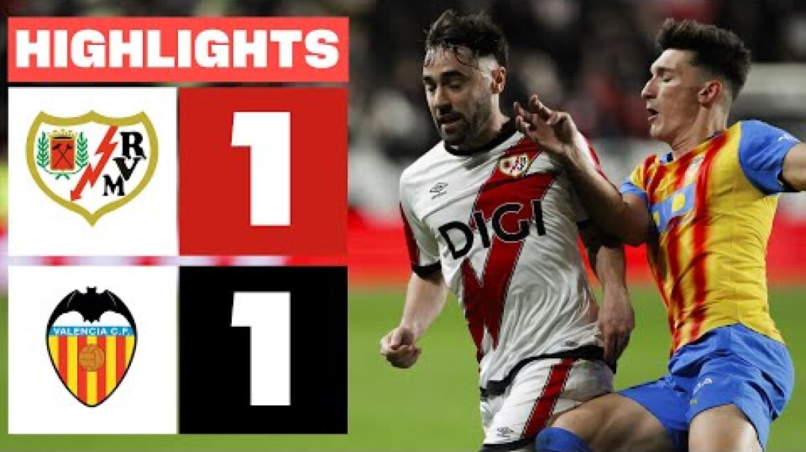 RAYO VALLECANO 1 - 1 VALENCIA CF | RESUMEN LALIGA EA SPORTS