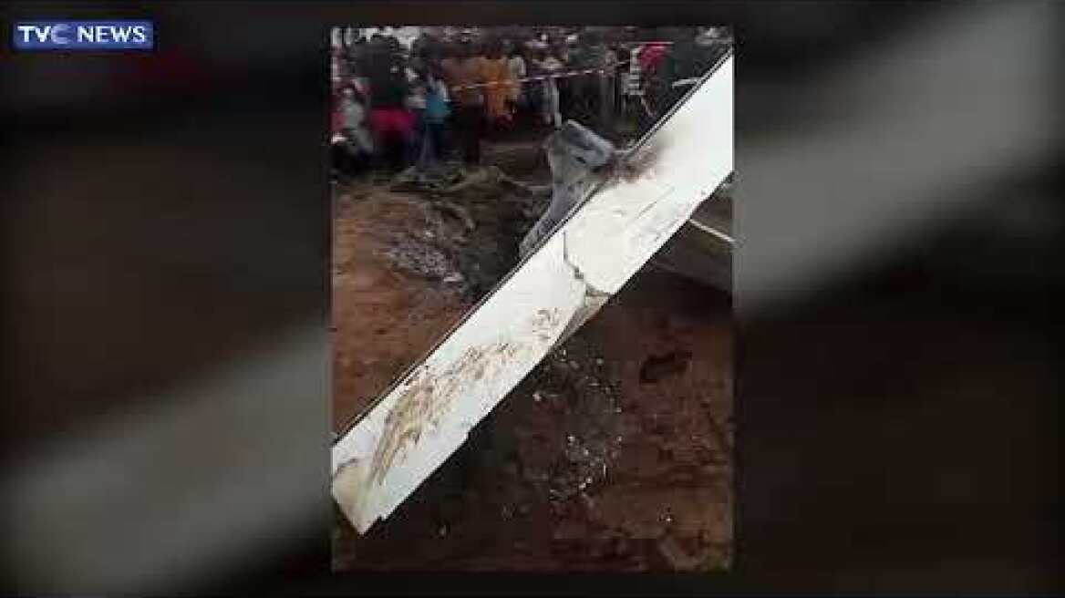 BREAKING: Helicopter Crashes Into Building In Lagos