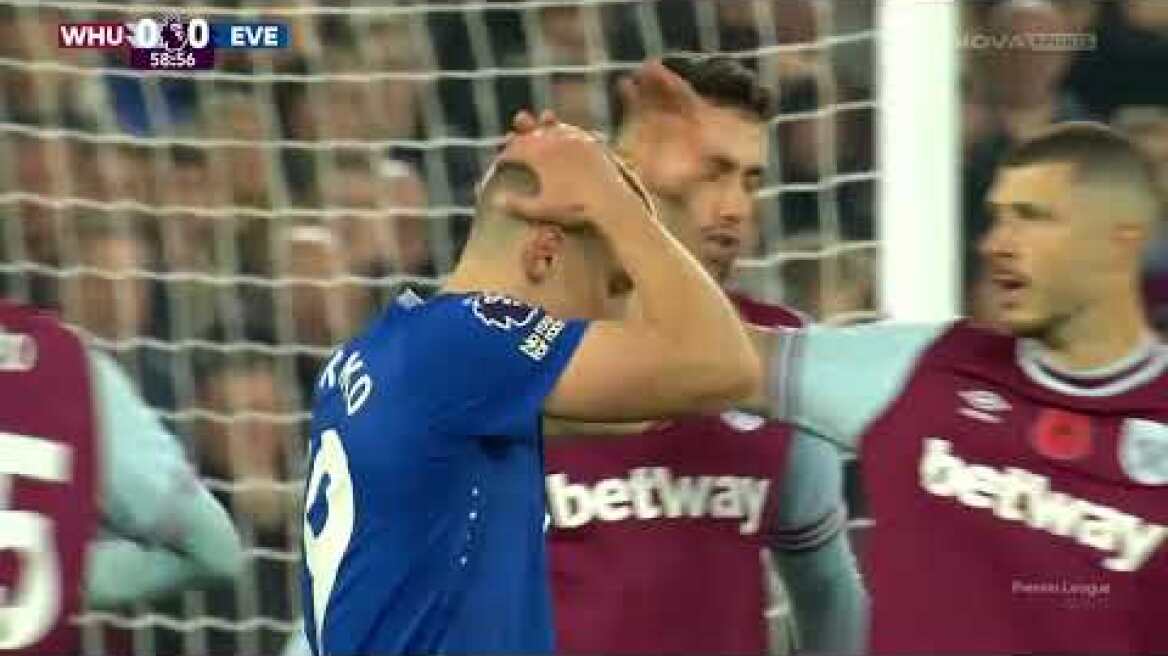 Γουέστ Χαμ - Έβερτον: 0-0 (MD 11, 09/11/2024)