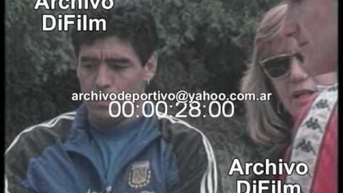 Diego Maradona visita la tumba de Dražen Petrović - DiFilm (1994)