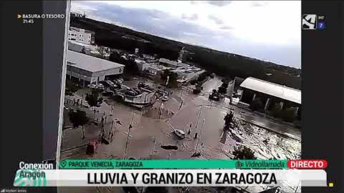 Impresionantes imágenes que deja la tormenta que ha anegado Zaragoza