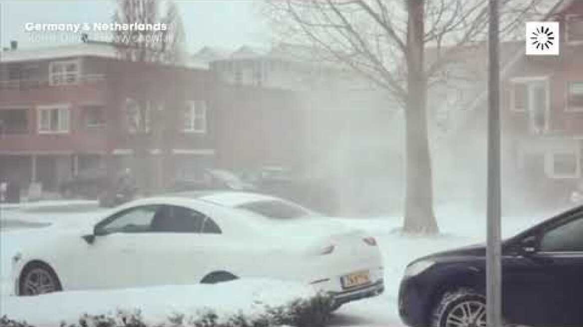 Heavy Snowfall in Germany and Netherlands. Winter Storm Darcy. Storm Darcy - Feb 7 2021