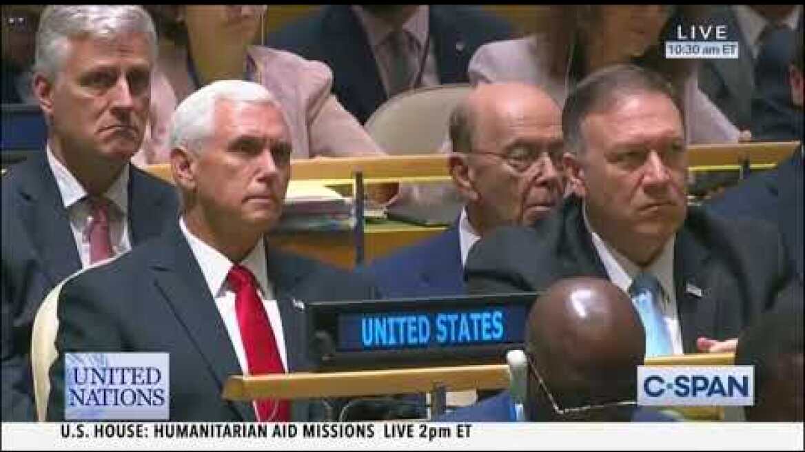 Wilbur Ross asleep during Trump UN speech