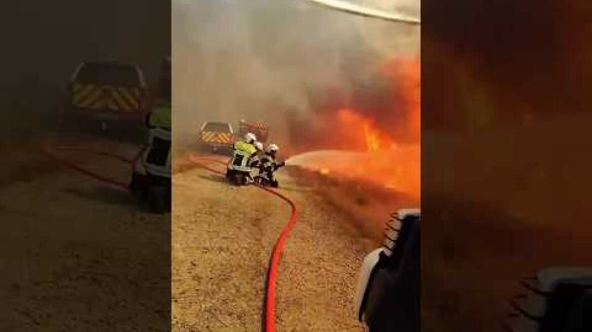 POV footage shows intensity of France wildfires