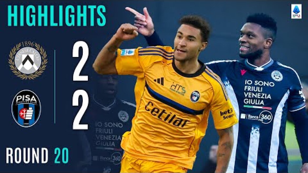 UDINESE-PISA 2-2 | HIGHLIGHTS | Bottom-Side Pisa Take a Point in Udine | SERIE A 2025/26