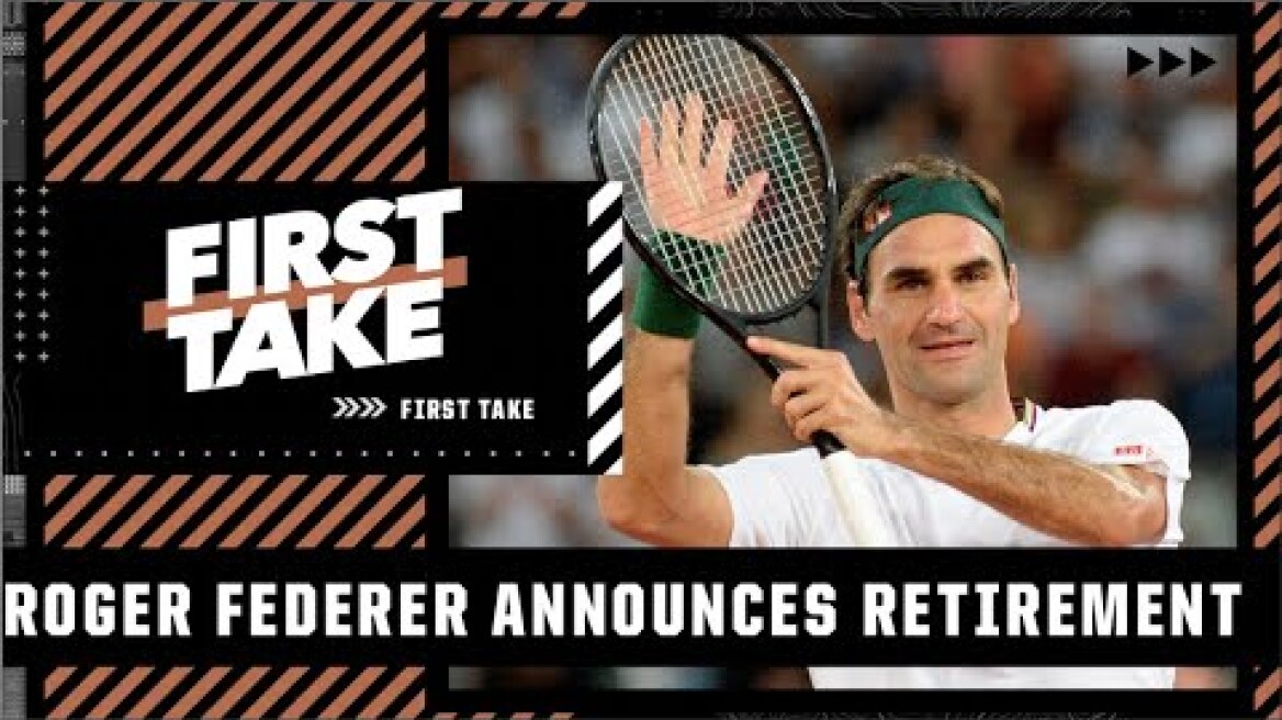 Stephen A. reacts to Roger Federer announcing his retirement | First Take