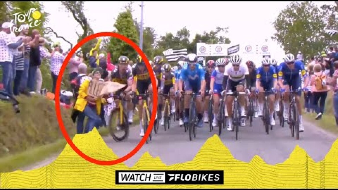 Spectator Causes Entire Peloton To Crash At Tour de France