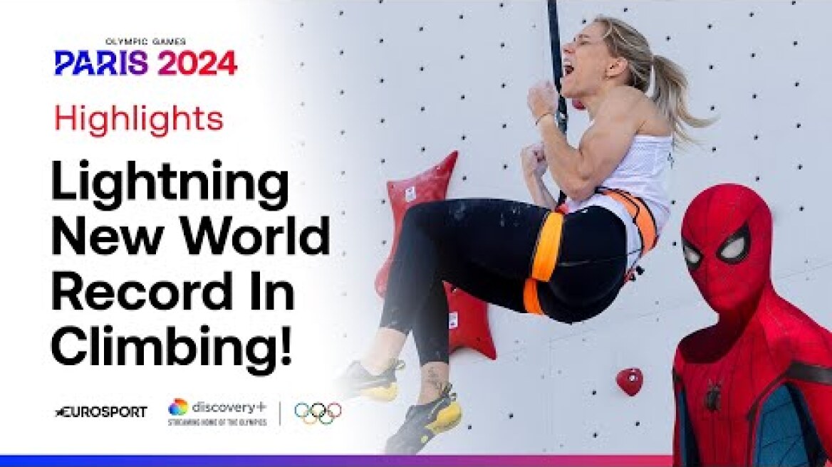 CLIMBING WORLD RECORD AT THE PARIS OLYMPICS! 🧗 | #Paris2024 #Olympics