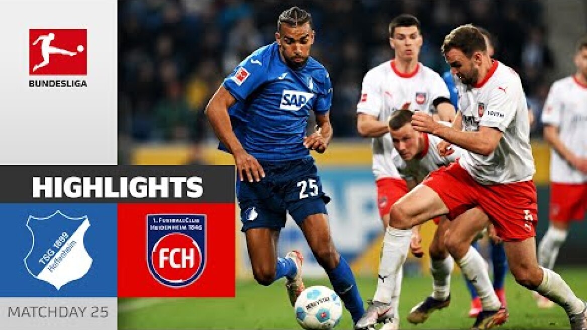 Brilliant Shot Secures The Draw! | TSG Hoffenheim - 1. FC Heidenheim 1846 | Highlights | Matchday 25
