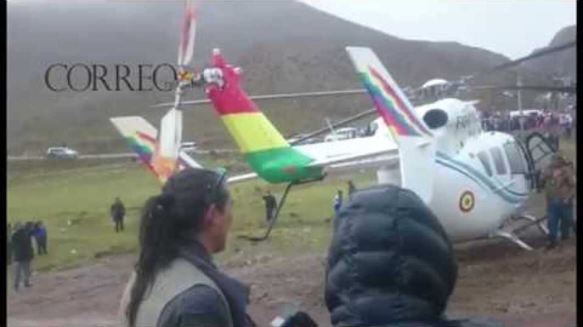 Helicóptero de Evo Morales sufre un percance