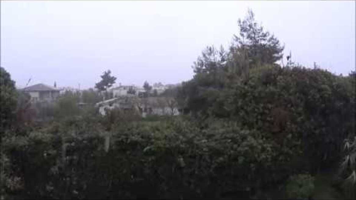 Χιονοκαταιγίδα Άγιος Στέφανος Αττικής 9 Απριλίου 2015 - Πασχαλινό Χιόνι