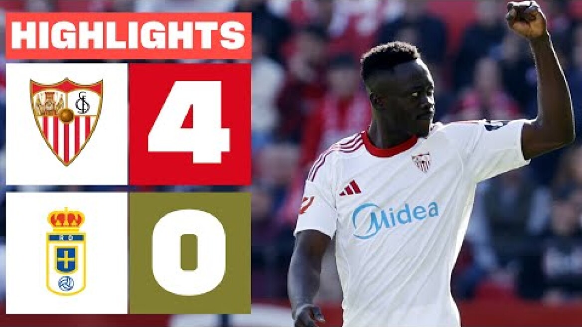 SEVILLA FC 4 - 0 REAL OVIEDO | RESUMEN LALIGA EA SPORTS